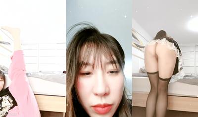 Yujie Fan is full of temperament and beauty! Strongly request toll room! Take a shower in the bathroom, put on a maid outfit, and spread your legs